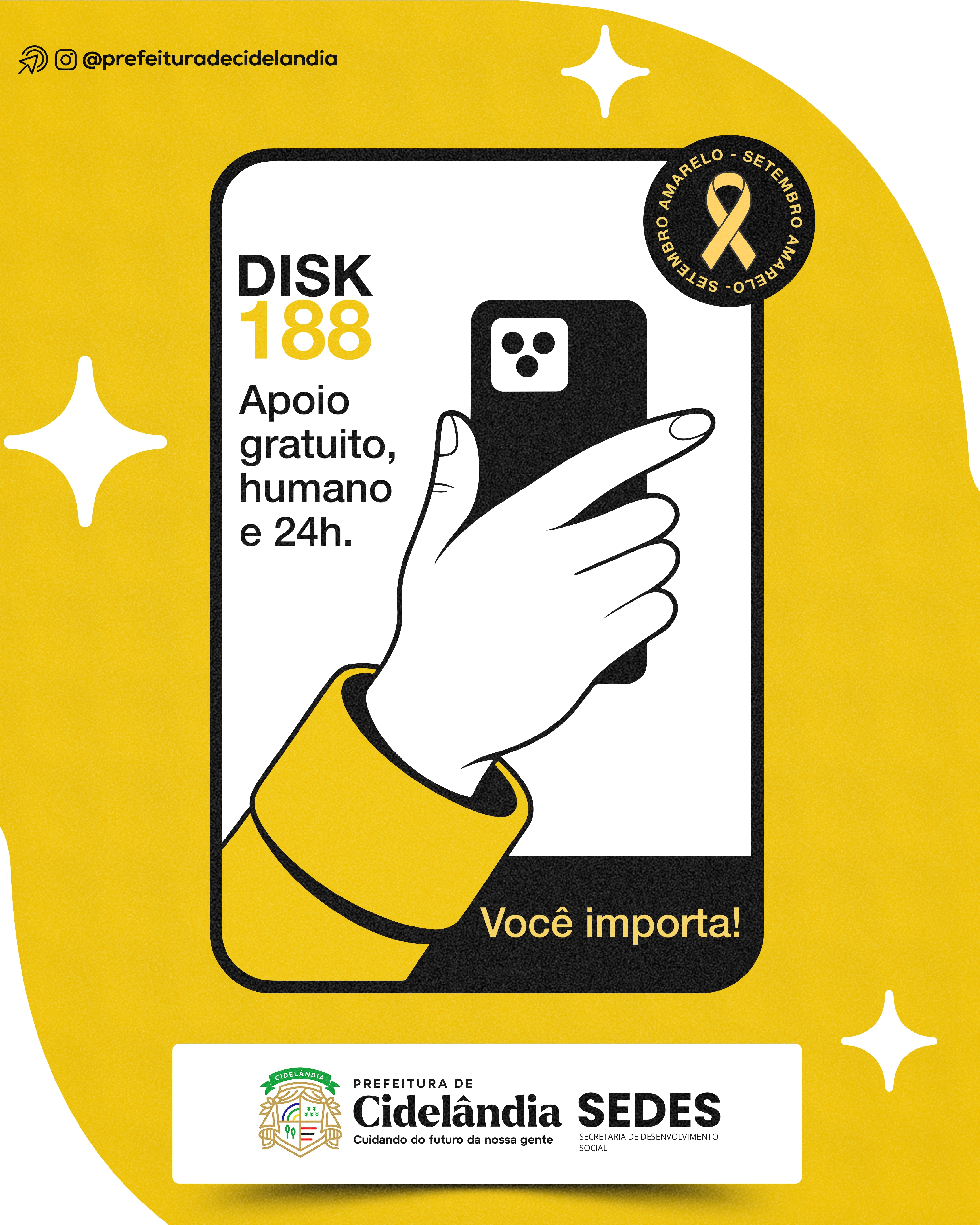 SETEMBRO AMARELO: SECRETARIA DE DESENVOLVIMENTO SOCIAL INICIA CAMPANHA DE PREVENÇÃO AO SUICÍDIO